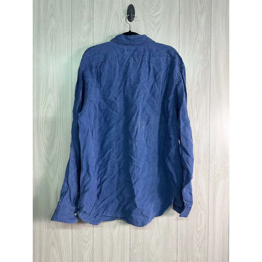 Polo Ralph Lauren Classic Fit‎ Men's Blue Dot Print Button Down Shirt XL - Picture 2 of 3